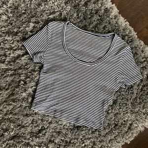 American Apparel striped crop top